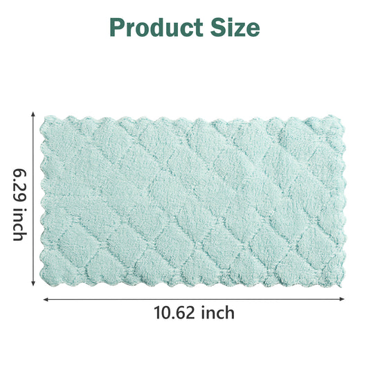 10 Counts Kitchen Cleaning Cloth, Super Absorbent Dish Towels, Premium Soft Microfiber Dishtowels, Quick Dry Multipurpose Reusable Rags, Non-Stick Oil Washcloths