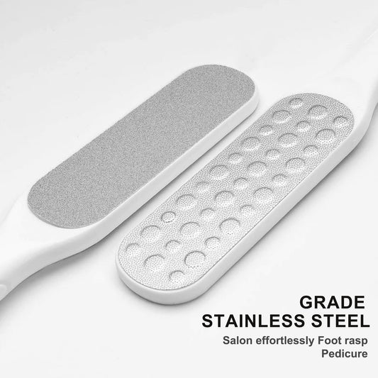 2 Counts Pedicure Foot Rasp File Remover Tool, Double-Sided Stainless Steel  Pedicure Scrubber Rasp for Dead Skin Removal callus Remover